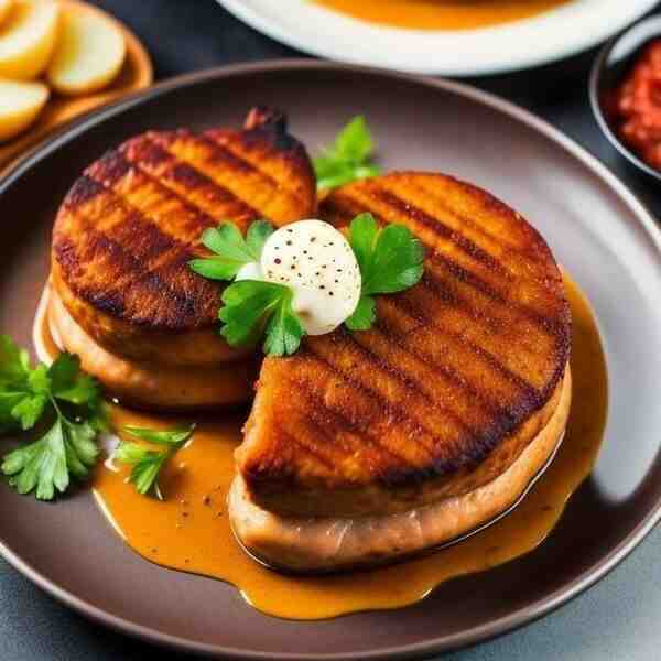 Отбивные из мяса под картофельной подушкой
